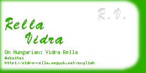 rella vidra business card